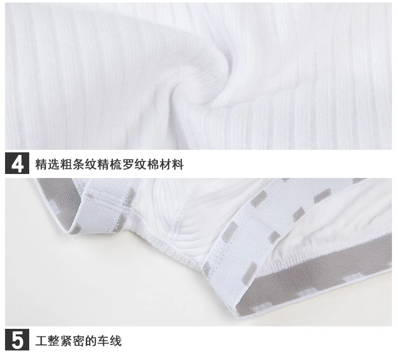 Men's Cotton Boxer Shorts U Convex Pouch Underwear Breathable Underpants Male Comfortable Soft Mid Rise