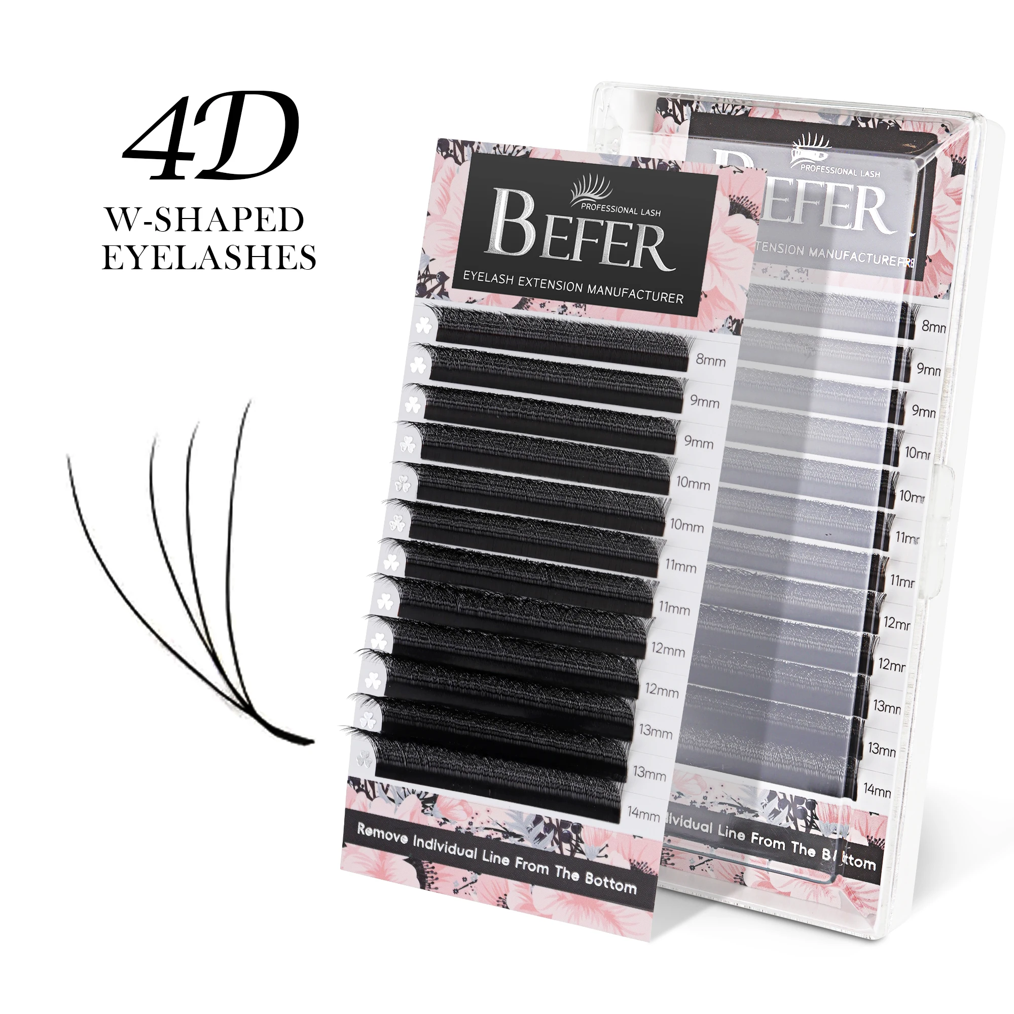 Befer W-образные ресницы для наращивания 5D/3D/4D/6D — фото товара