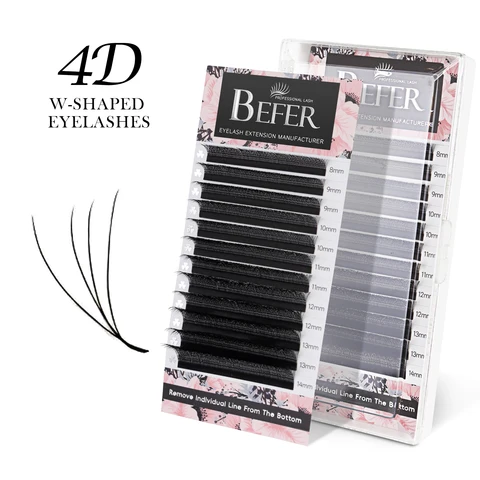 Befer W-образные ресницы для наращивания 5D/3D/4D/6D
