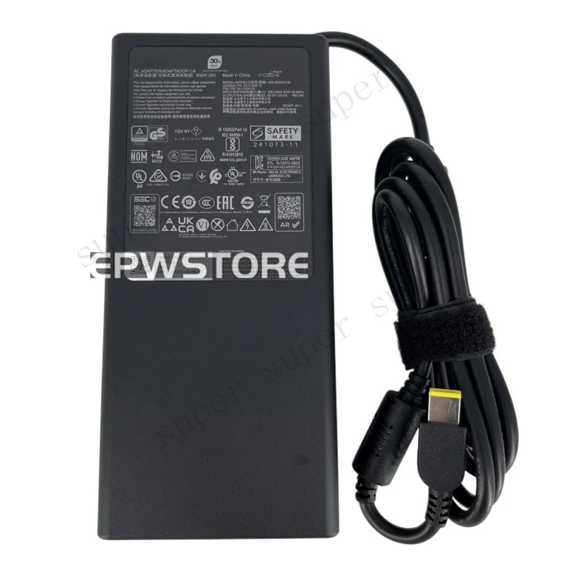 S+   20V 400W AC Adapter Charger For Lenovo Legion 9 18IAX10 ADL400SDC3A Power Supply