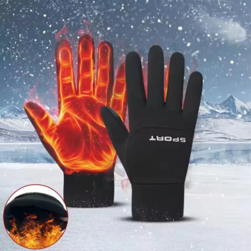 Guanti invernali caldi per uomo e donna Impermeabile da equitazione Antivento Resistente al freddo Ciclismo all'aperto Touch screen antiscivolo speciale