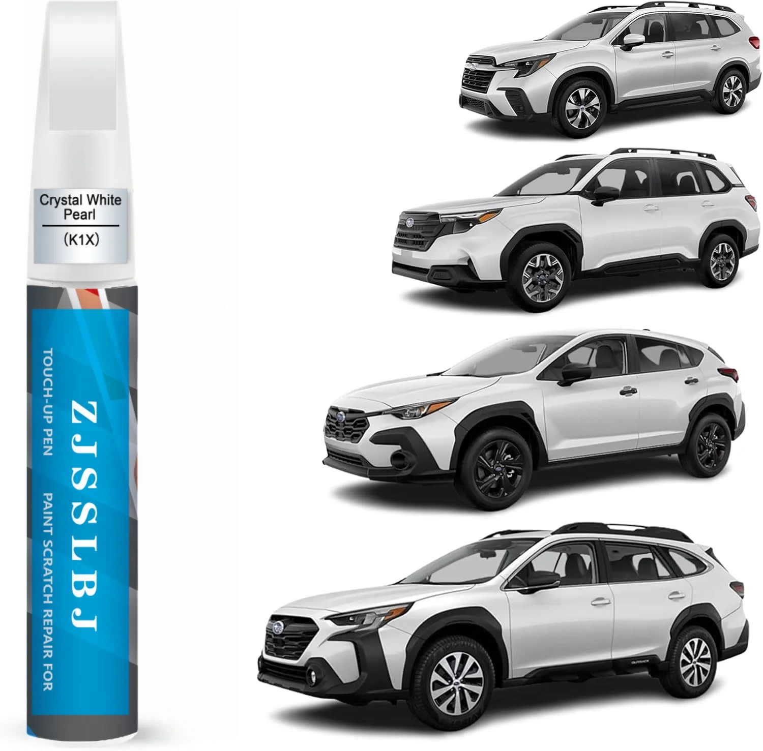 Car Touch Up Paint(Crystal White Pearl(K1X)) for SUBARU, Car Paint Scratch Repair Kit, Quick & Easy Solution to Repair, 2 in 1 S