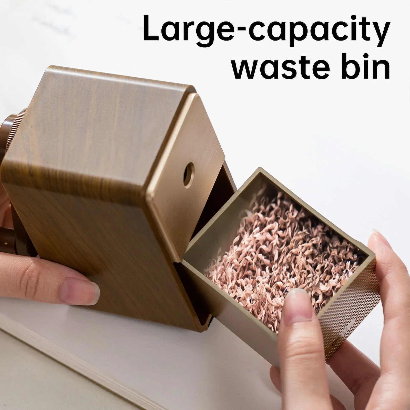 Deli Adjustable Pencil Sharpener with Long Lasting Blade Hand Crank Table Sharpeners Machine for Graphite Pencil Stationery