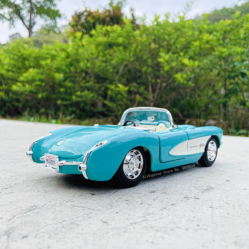 Maisto 1:24 The new 1957 Chevrolet Corvette Stingray Coupe alloy car model handicraft decoration collection toy tool gift