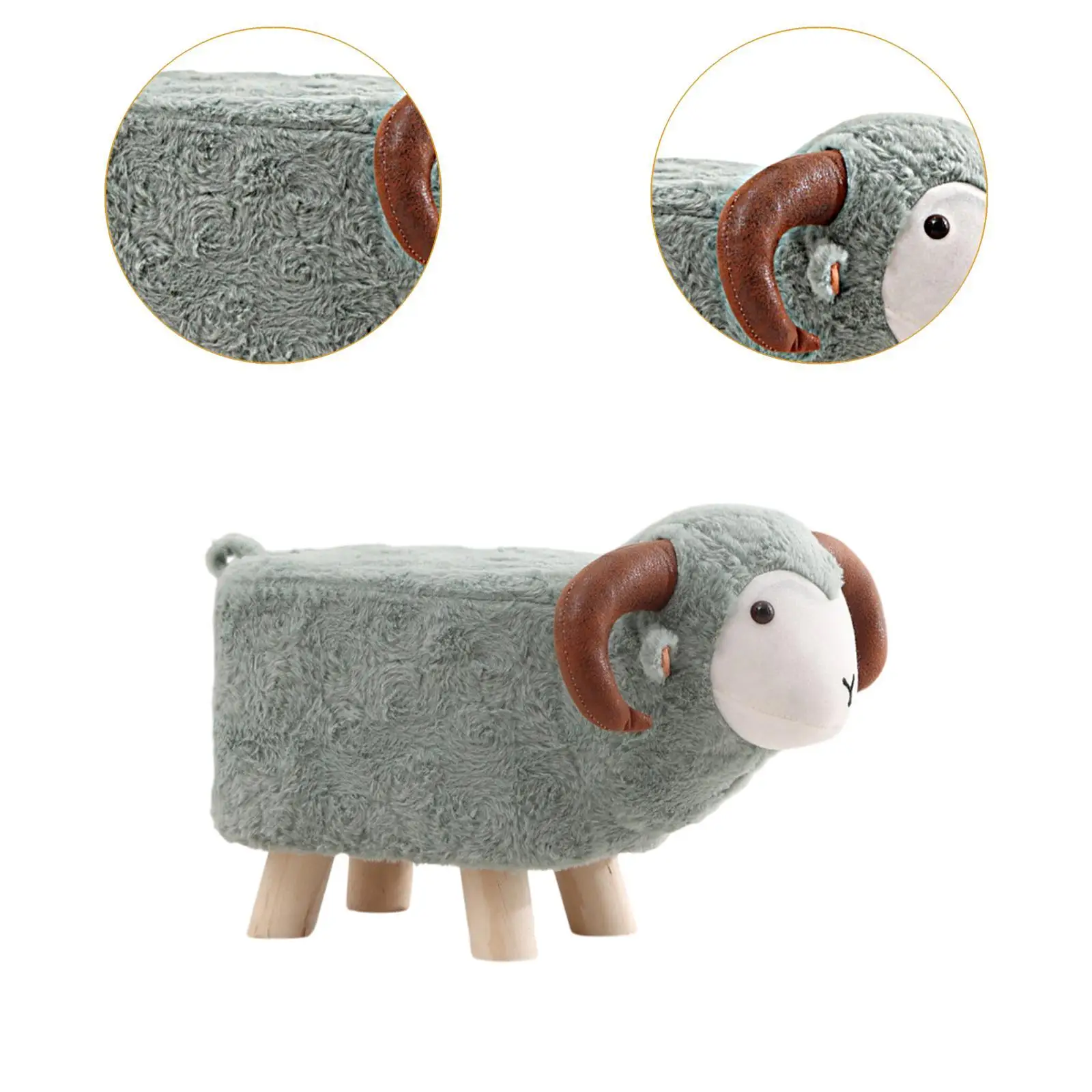 Cartoon Animal Stool for Children, Non-Slip Feet, Versatile Use