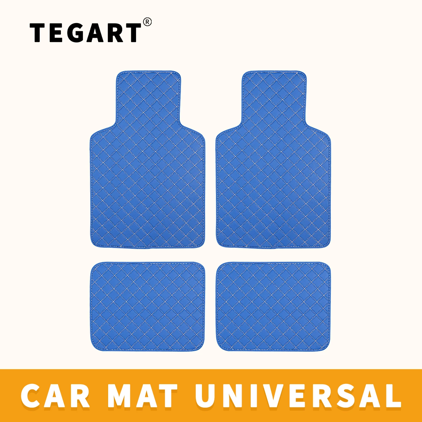 

4Pcs Universal PU Leather Car Floor Mats Waterproof Auto Foot Pad Protector Automobile Interior Accessories