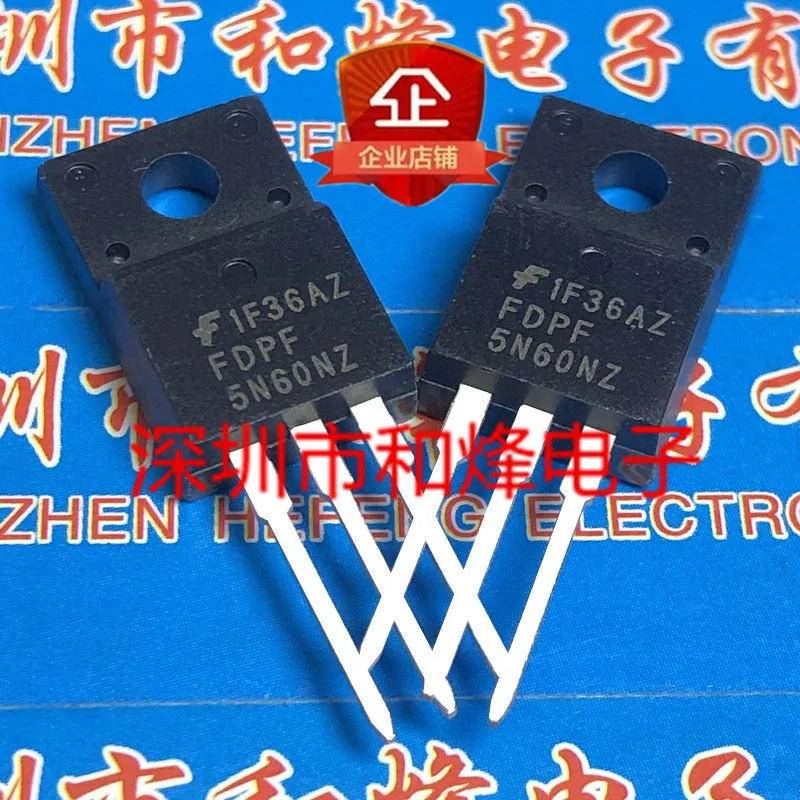 5 قطعة-10 قطعة FDPF5N60NZ TO-220F 600V 4.5A جديدة ومبتكرة على الأسهم