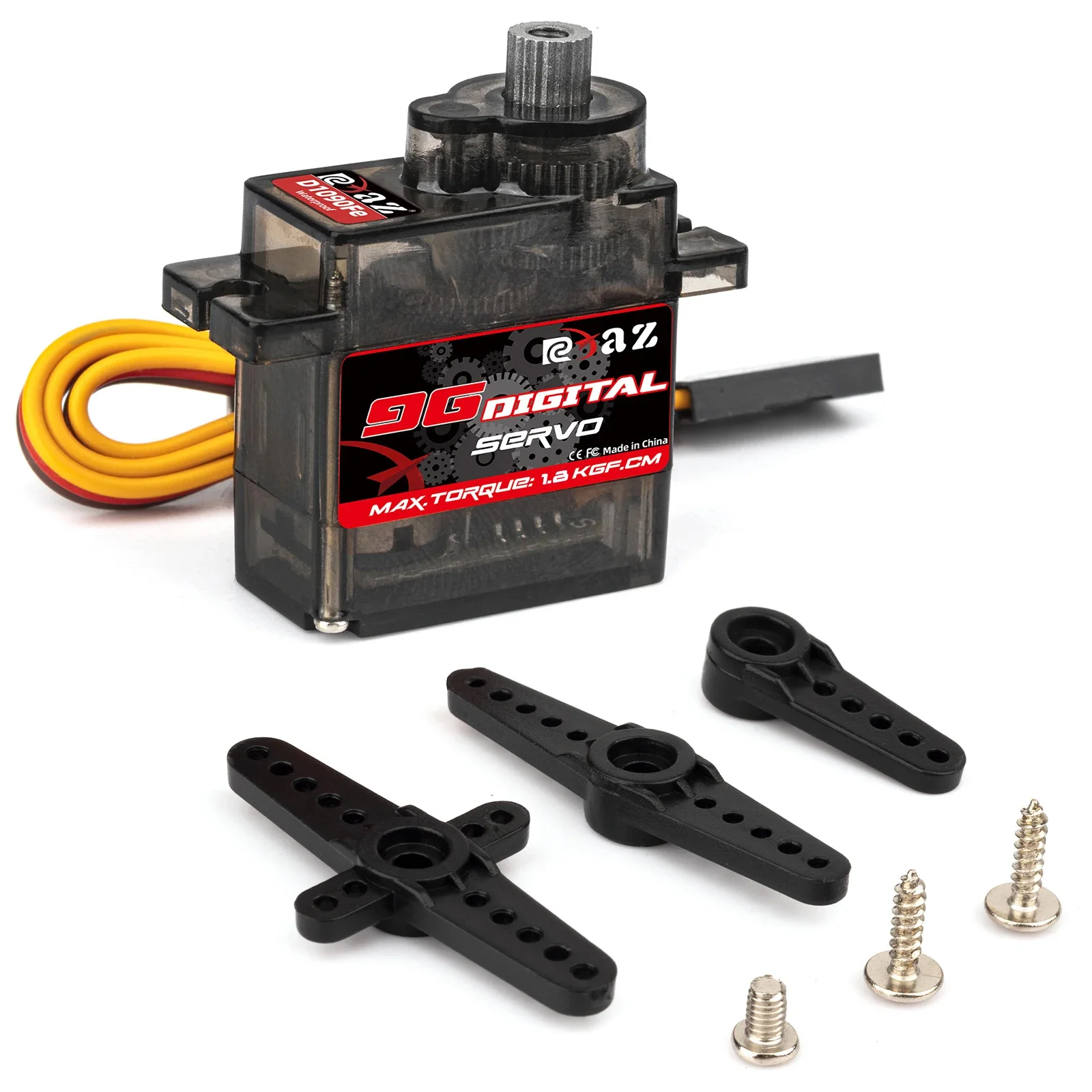 RCXAZ 9 g Kunststoff/Eisen/Kupfergetriebe 1,6 kg digitales Servo für RC Starrflügelflugzeug Roboter Auto Boot Kanalflugzeug kleiner Servomotor – Detail 14
