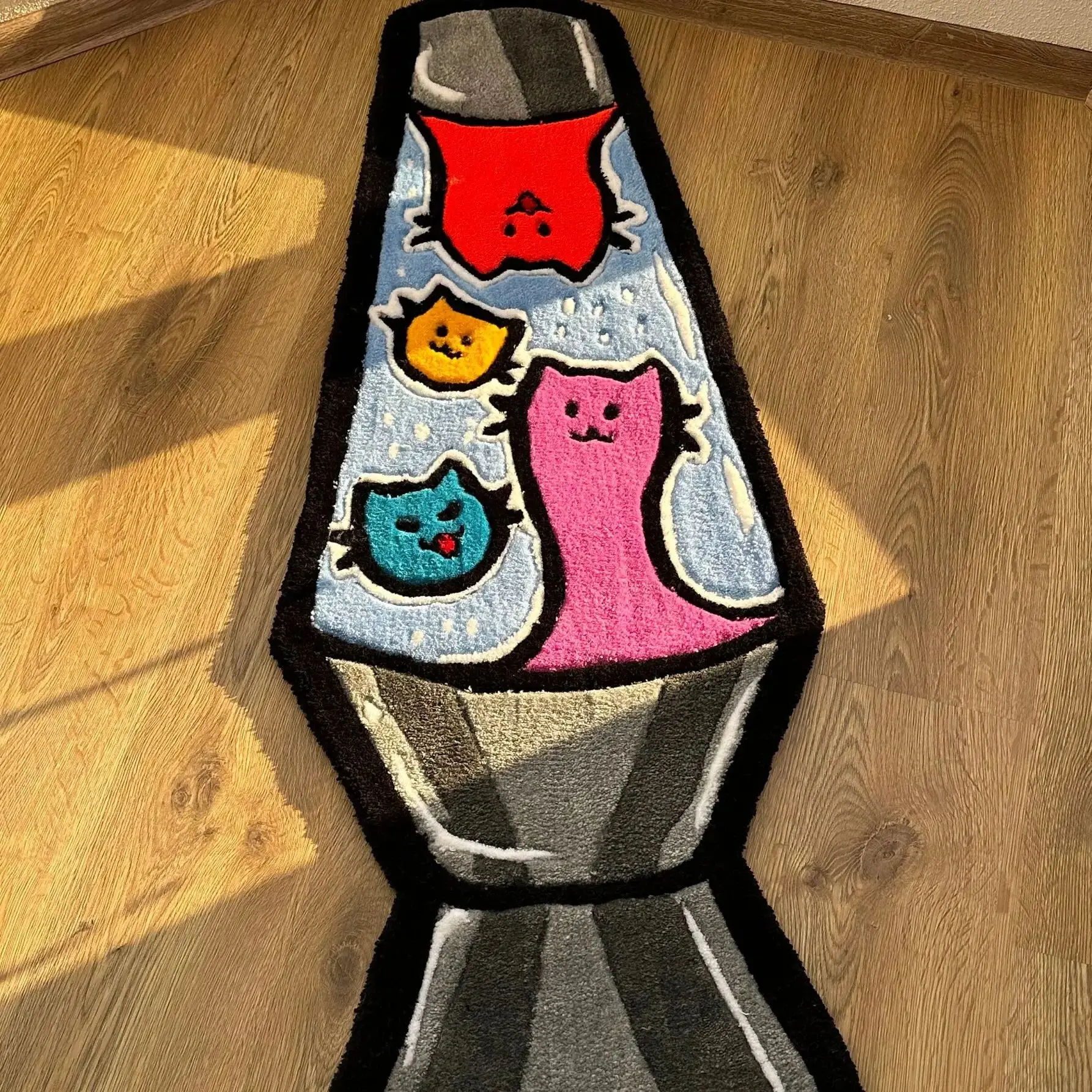 

Cat Imitation Cashmere Thick Rug Digital Printing Technology Simple Housewarming Gift Handmade Non-Slip Decorative Carpet