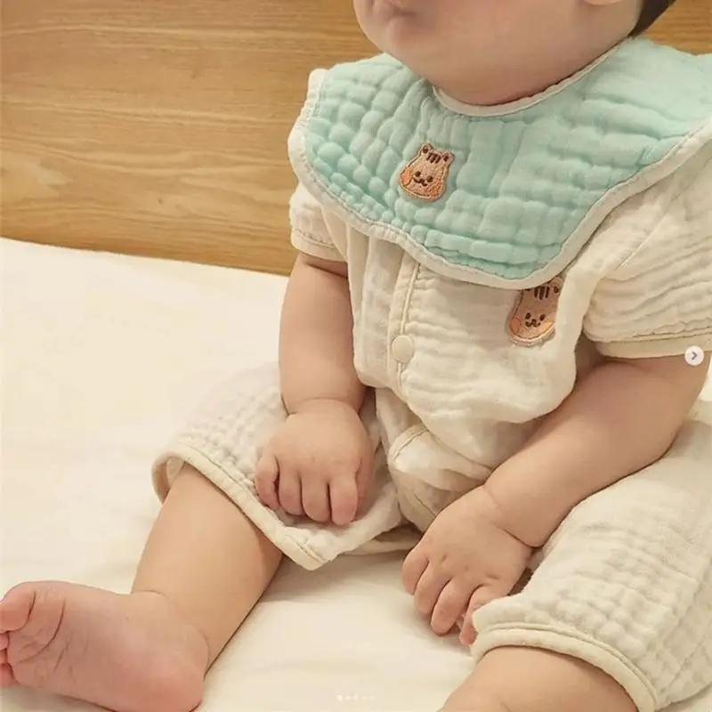 

Q22D 0-3RS Muslin Baby Burp Cloths Cotton Bibs.