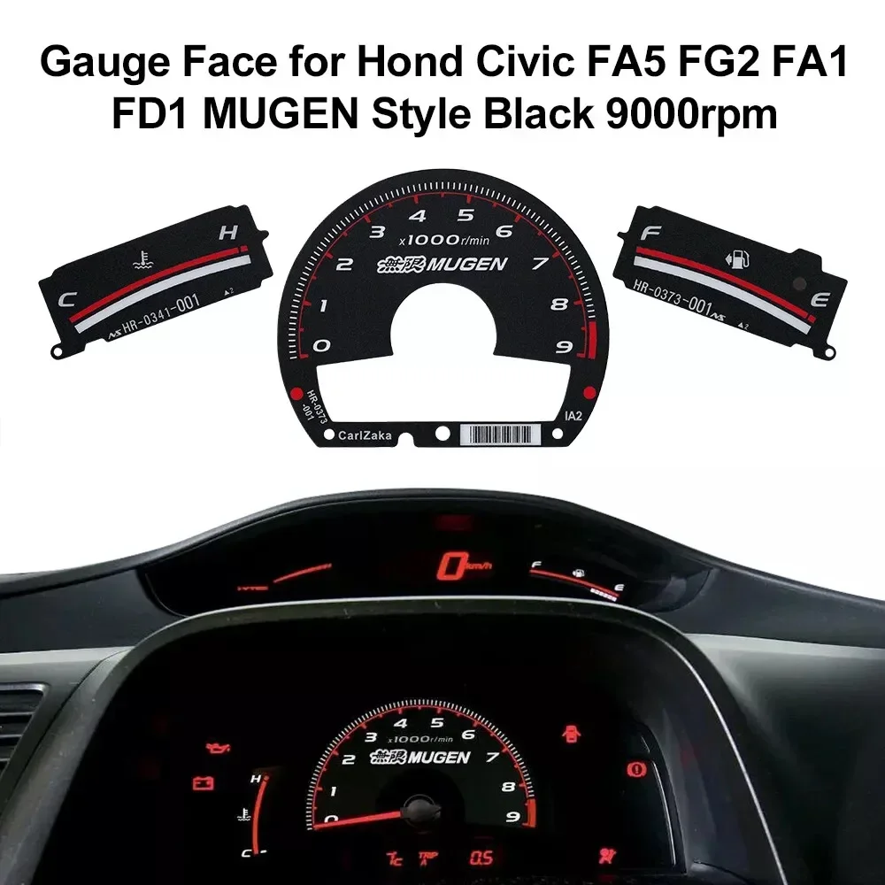 Messgerätefläche für Honda Civic FA5 FG2 FA1 FD1 MUGEN Style 9000 U/min 8000 U/min – Detail 4