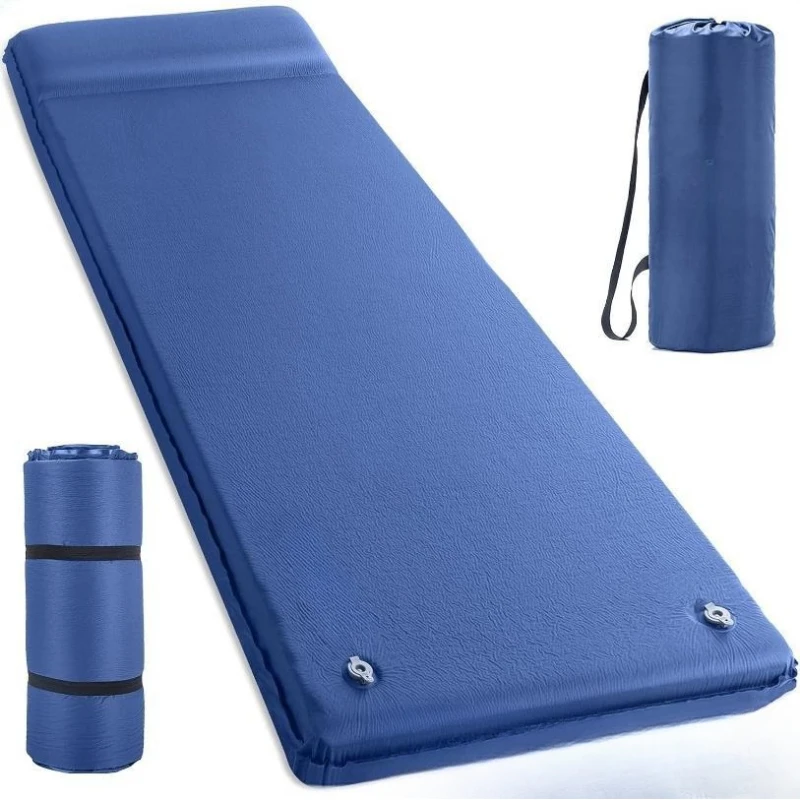 

Automatic inflatable sleeping pad camping cheese sponge pad car knitted fabric high density