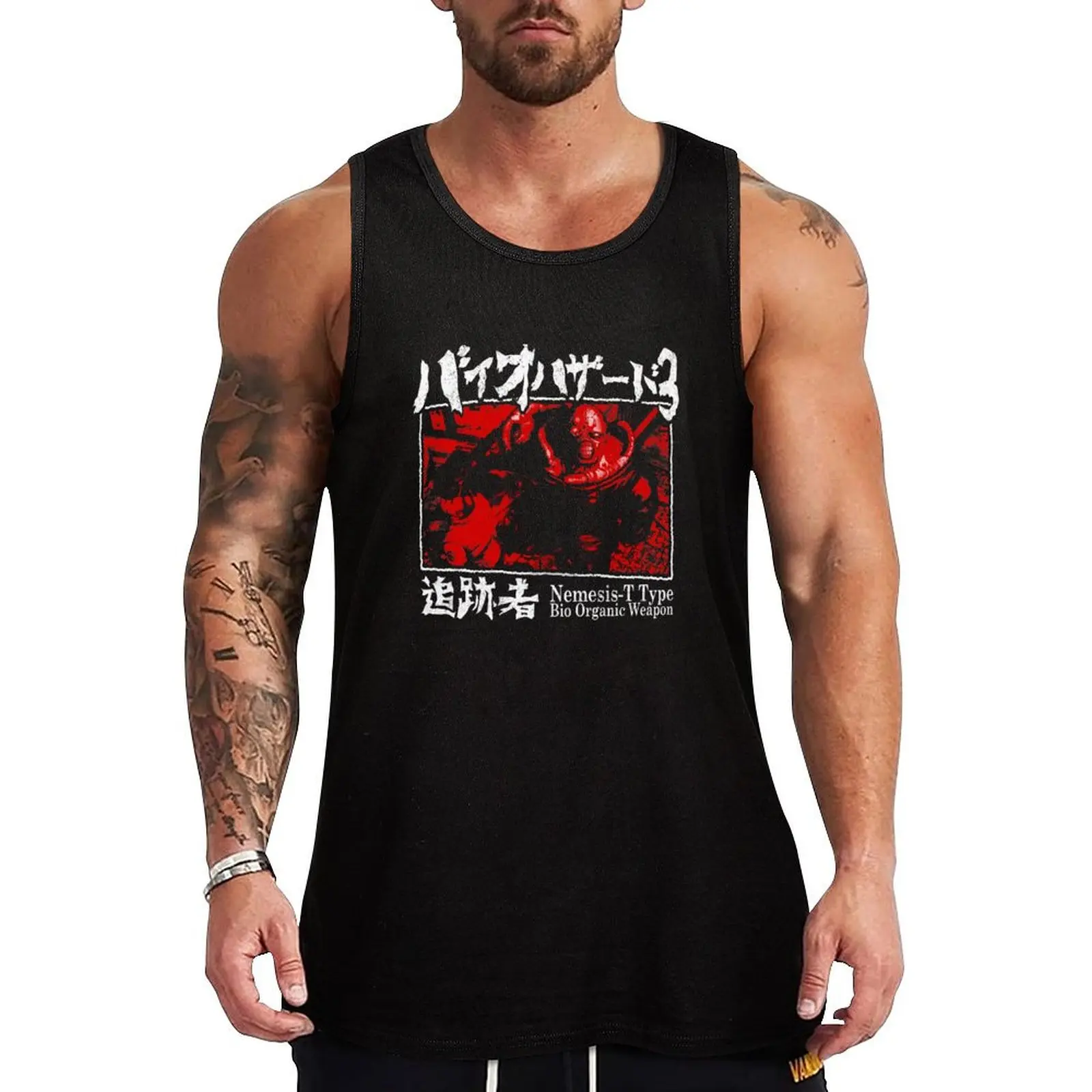 

Bio Organic Weapon T Type Red Tank Top gym top quick-drying t-shirt gym men