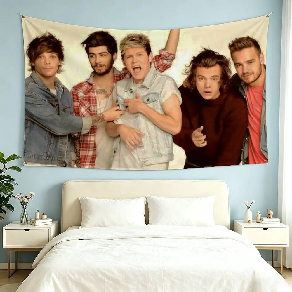 One Band Directions Anime  Flags Wall Hanging Tapestry Outdoor Garage Room Decorative flag Background Blanket
