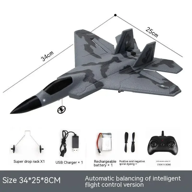 

New Fx-622 Fighter F22 Remote Control Aircraft Fixed Wing Glider Fall Resistant Foam Electric Model Aircraft Toy