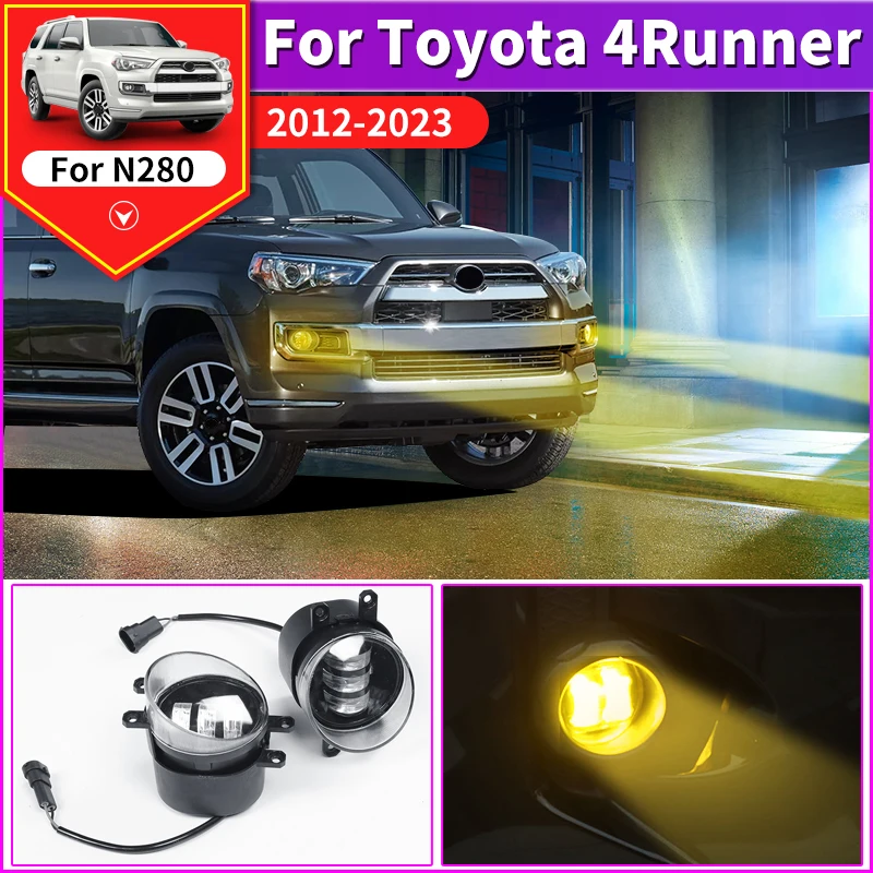 Two-Color Front Fog Lamp for Toyota 4Runner 2010-2021 2020 2019 20018 Upgrades Exterior Accessories LED Light Replacement Parts