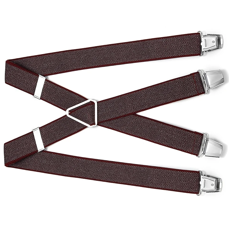 Celana Dewasa Kelas Atas Inggris Suspender Elastis Anti Selip yang Dapat Disesuaikan