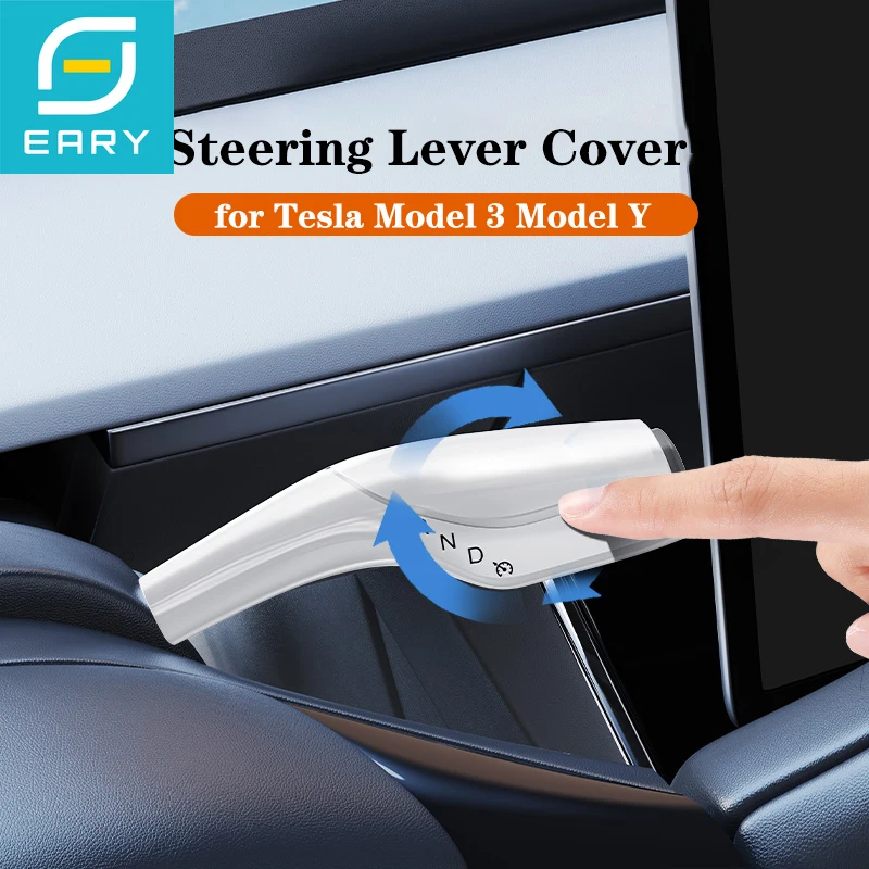 

Eary Steering Lever Cover for Tesla Model 3 Model Y Decor Accessories ABS Column Gear Shift Knob Modification Protective Cover