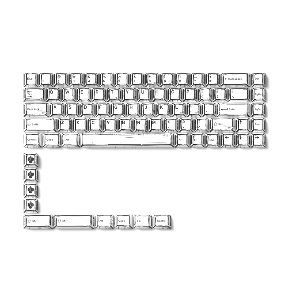 

A49T Comic Keycaps EVA01 BOW-Cherry Profile PBT Dye-Sub 78 Keys for Mechanical Gaming Keyboard 61/61/63/64/68 Layouts A