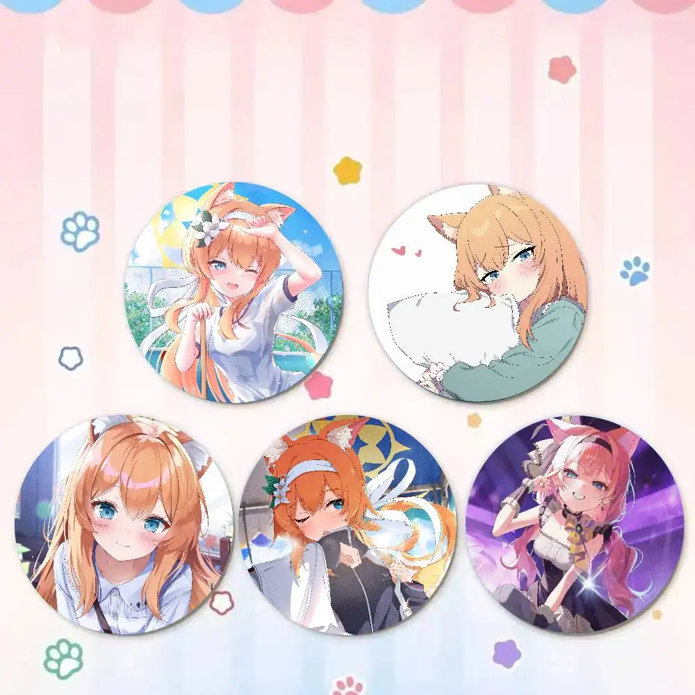 Iochi Mari Anime B-blue Archive Pins Brooch Cartoon Badge For Friend Backpack Clothes Collect Accessories Jewelry Gift