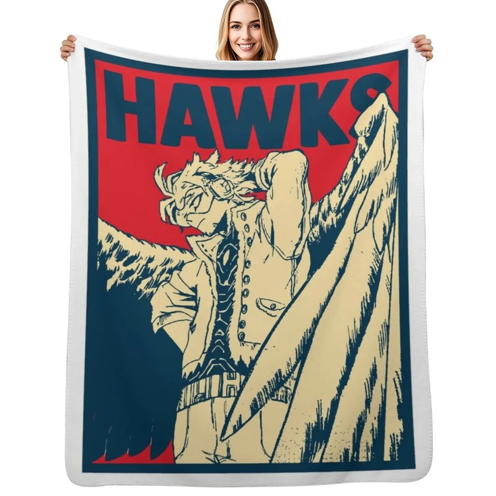 

Wing Hero: Hawks Throw Blanket Compact Warm Blanket for Car Road Trip