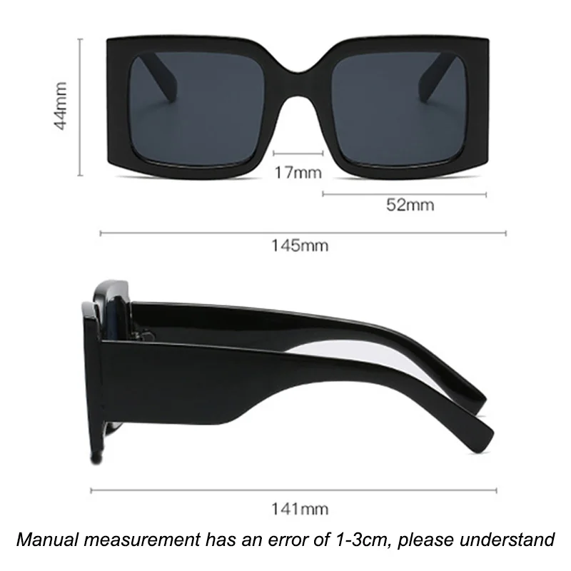 النظارات الشمسية الرجال النساء مربع الأزياء سميكة العلامة التجارية الفاخرة مصمم الرجعية في الهواء الطلق عطلة حزب الهدايا التبعي gafas دي سول النظارات #3