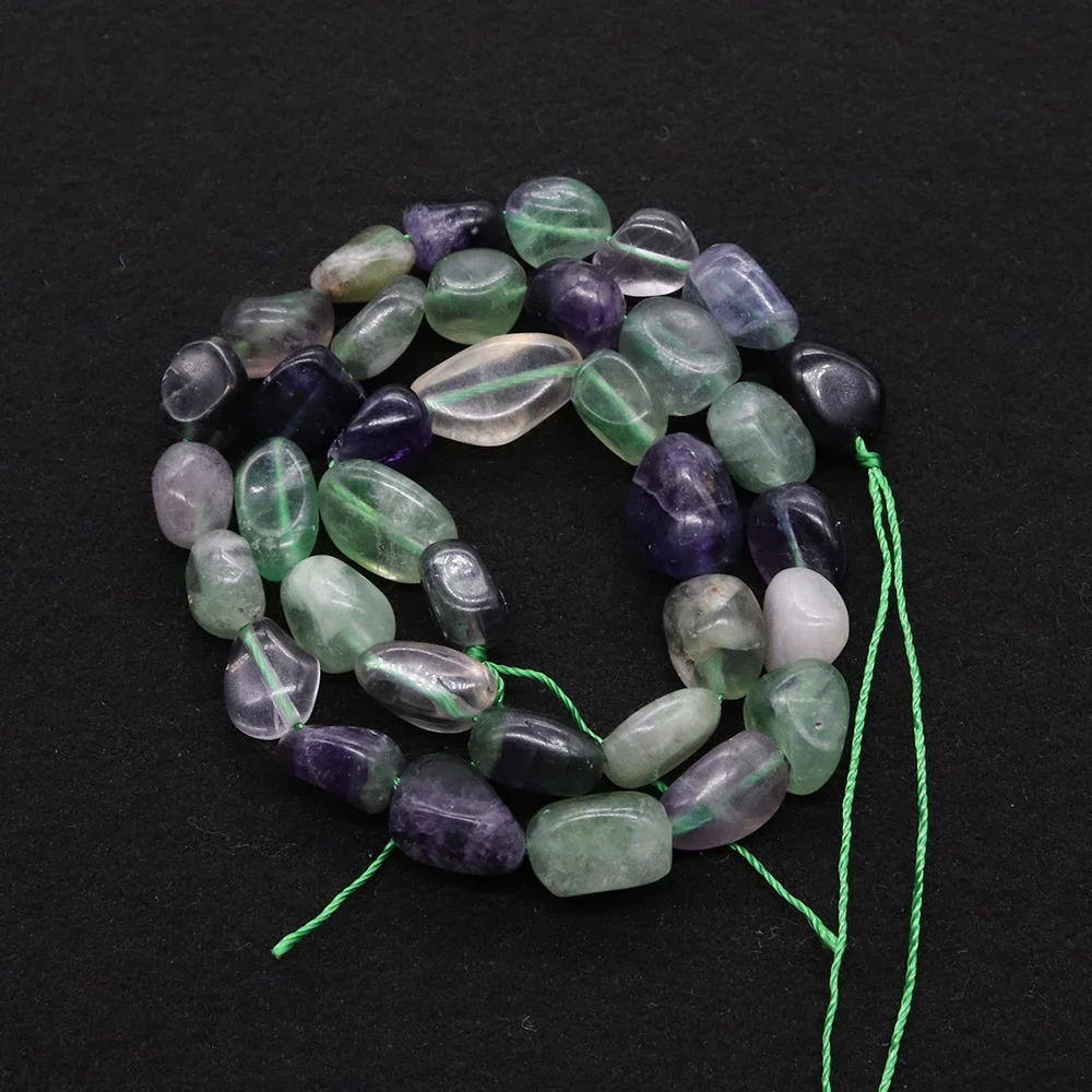

Charming Natural Stone Irregular Shape Purple Fluorite Beads with Straight Hole DIY Necklace Jewelry Accessory Parts Gifts