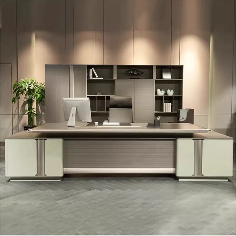 

Комбинация стола и стула Boss, простой современный стол менеджера, президент