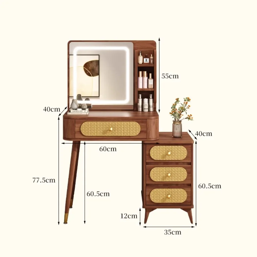 خمر مرآة خلع الملابس الجدول الفاخرة الفتيات الحديثة المنظمون أنيق خلع الملابس الجدول الجمال هدية Meuble دي Chambre روما ديكور #5