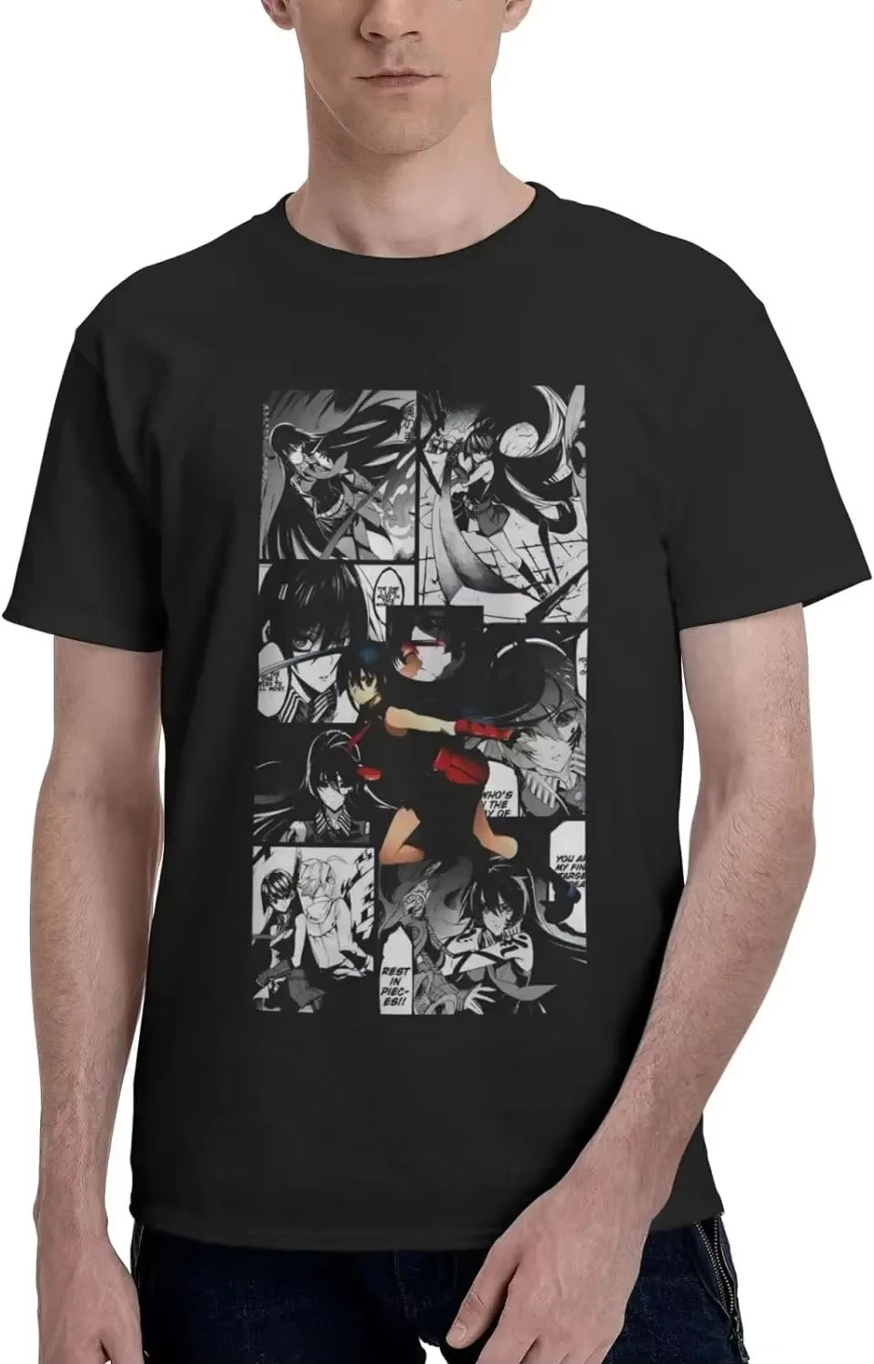 Akame Ga Kill T-shirt Vintage Washed Y2K Aesthetic Unisex Oversized Short Sleeve Cotton Dark Fantasy Retro Streetwear Hot Sale