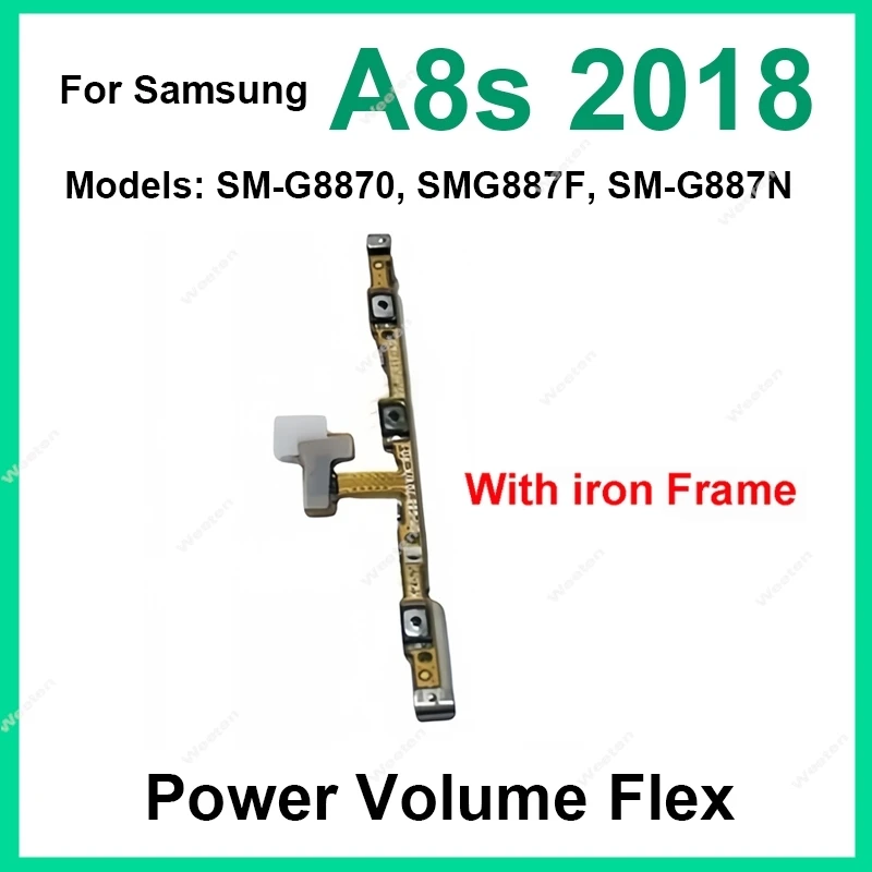 Power Volume Flex Cable For Samsung Galaxy A9 (2018) A8s 2018 SM-A920F Side Key Button Switch Audio Control Replacement