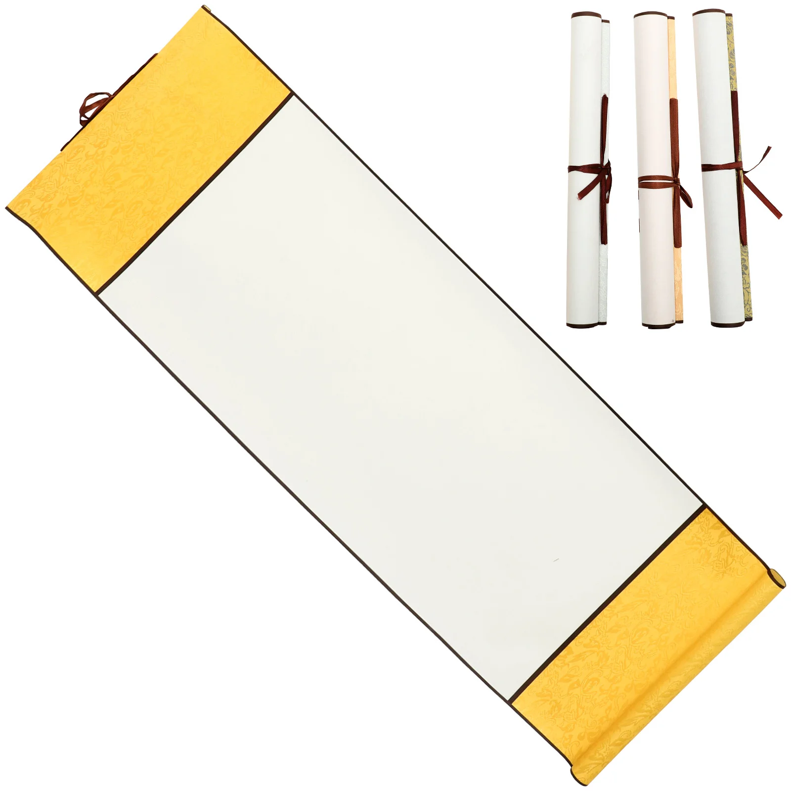 

4pcs Blank Scroll Xuan For Calligraphy Painting Premium Rice Paper Drawing Art Wall Decor Multi-Function Practice Sheet Hanging