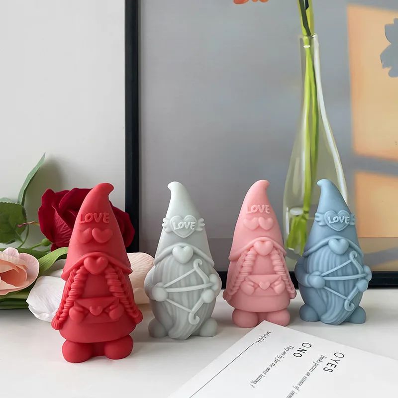 

3D Dwarf Candle Silicone Mold DIY Christmas Handmade Soap Aroma Diffuser Ornament Soap Making Supplies