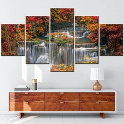 5 pezzi autunno foresta cascata scenario 5D fai da te pieno quadrato/rotondo pittura diamante ricamo mosaico decorazione della casa