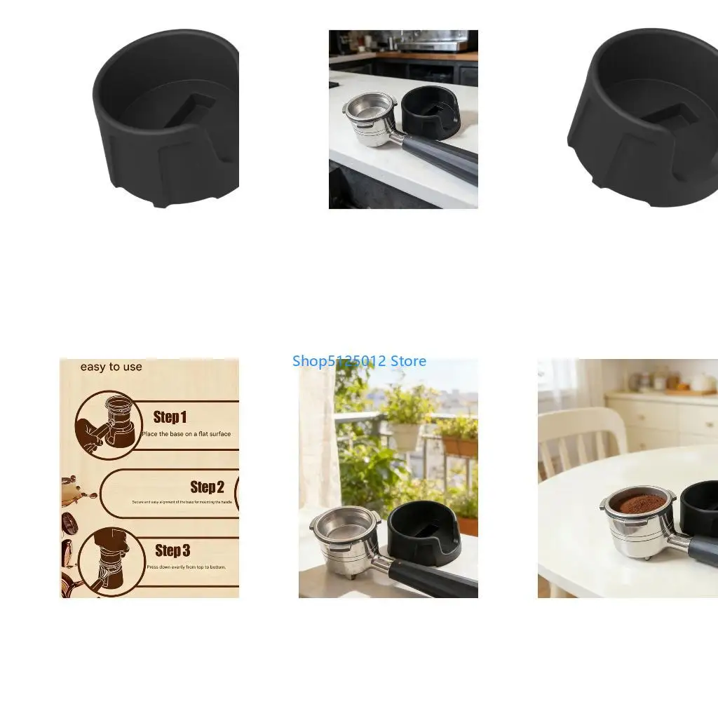 G8TC Black Silicone Coffee Tamper Base Ensures Smooth and Stable Brewing Process