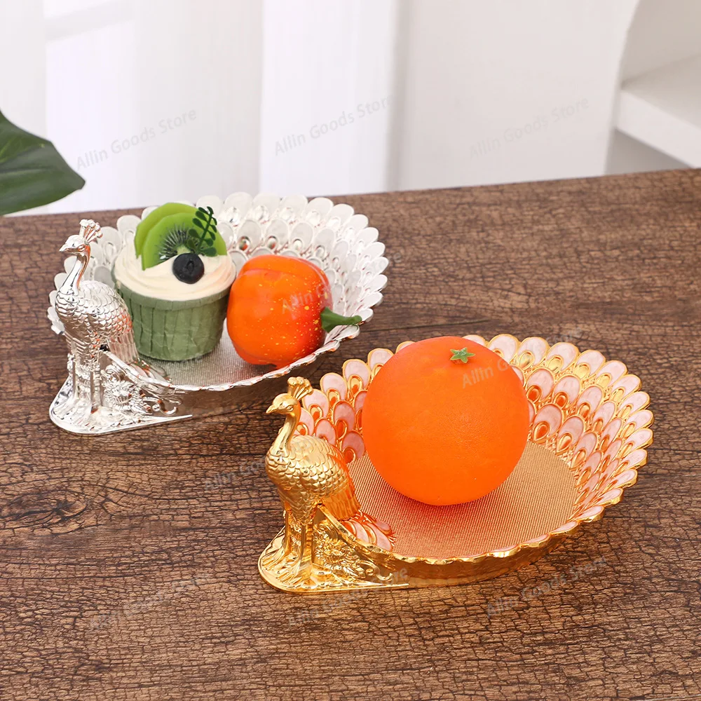 snack plate, living room snack storage fruit plate, living room home light luxury candy plate, retro snack dried fruit box