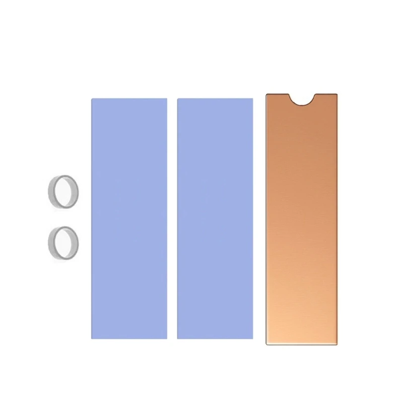 M.2 NVMe 2280 SSD ฮีทซิงค์ M.2 NVMe ฮาร์ดไดรฟ์ความร้อนความเหนียวที่ดีฮีทซิงค์ซิลิโคนแผ่นความร้อน Simple Mounts
