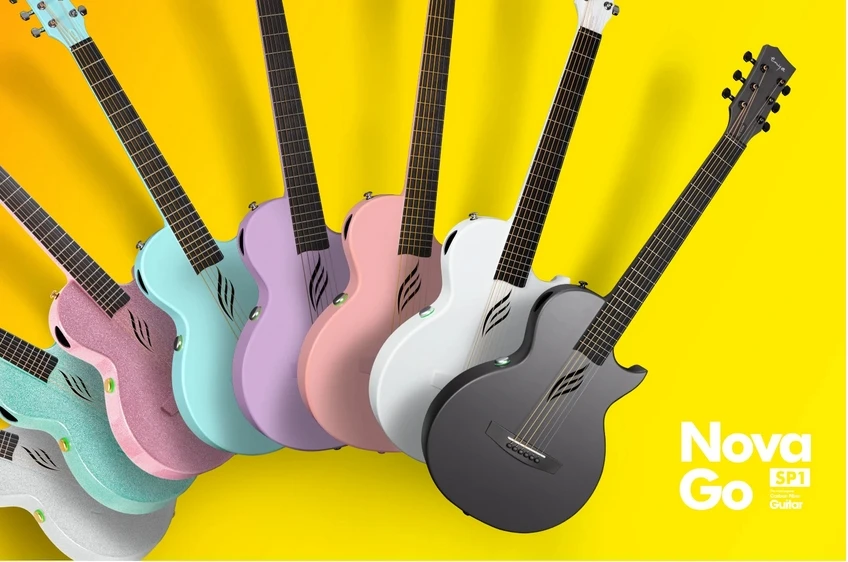 Guitarra Elétrica Enya NOVA GO SP1 em Fibra de Carbono Inteligente