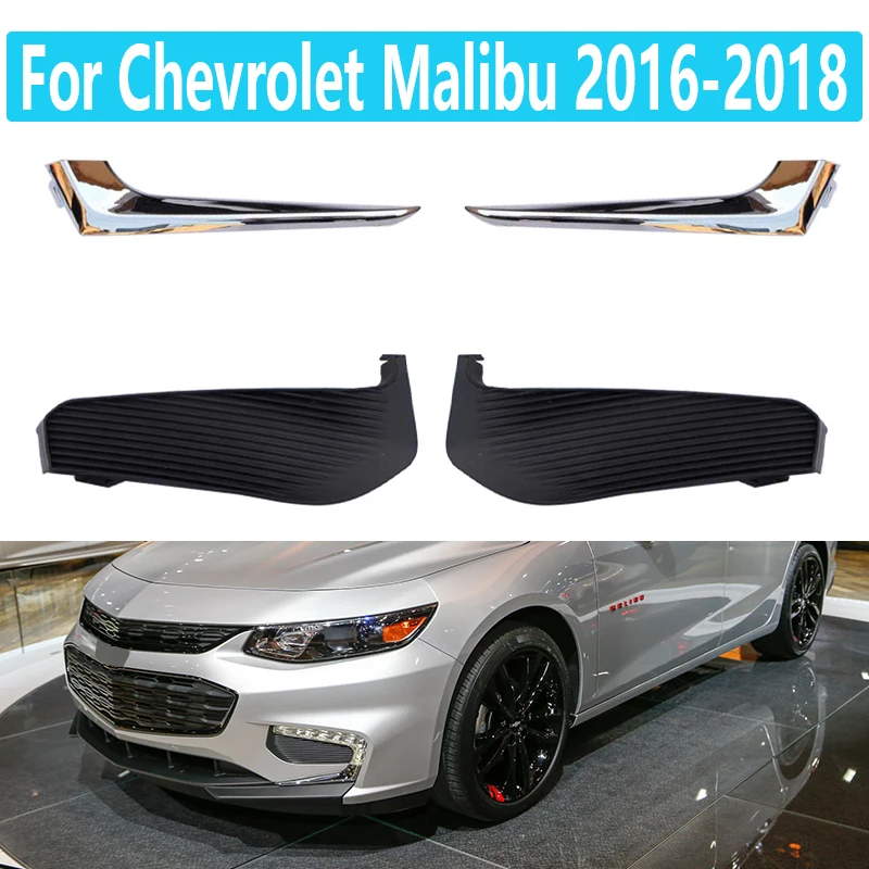 Fog Light Cover For Chevrolet Malibu 2016 2017 2018 Chrome Front Bumper Stripe Chrome Front Bumper Grille Cover Trim Accessorie