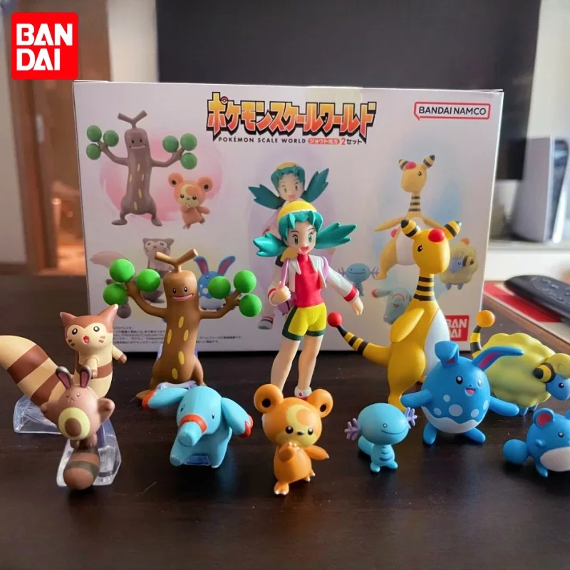 bandai-scala-originale-mondo-pokemon-johto-regione-2-sudowoodo-mareep-marill-azumarill-ampharos-kris-teddiursa-anime-figura-regalo