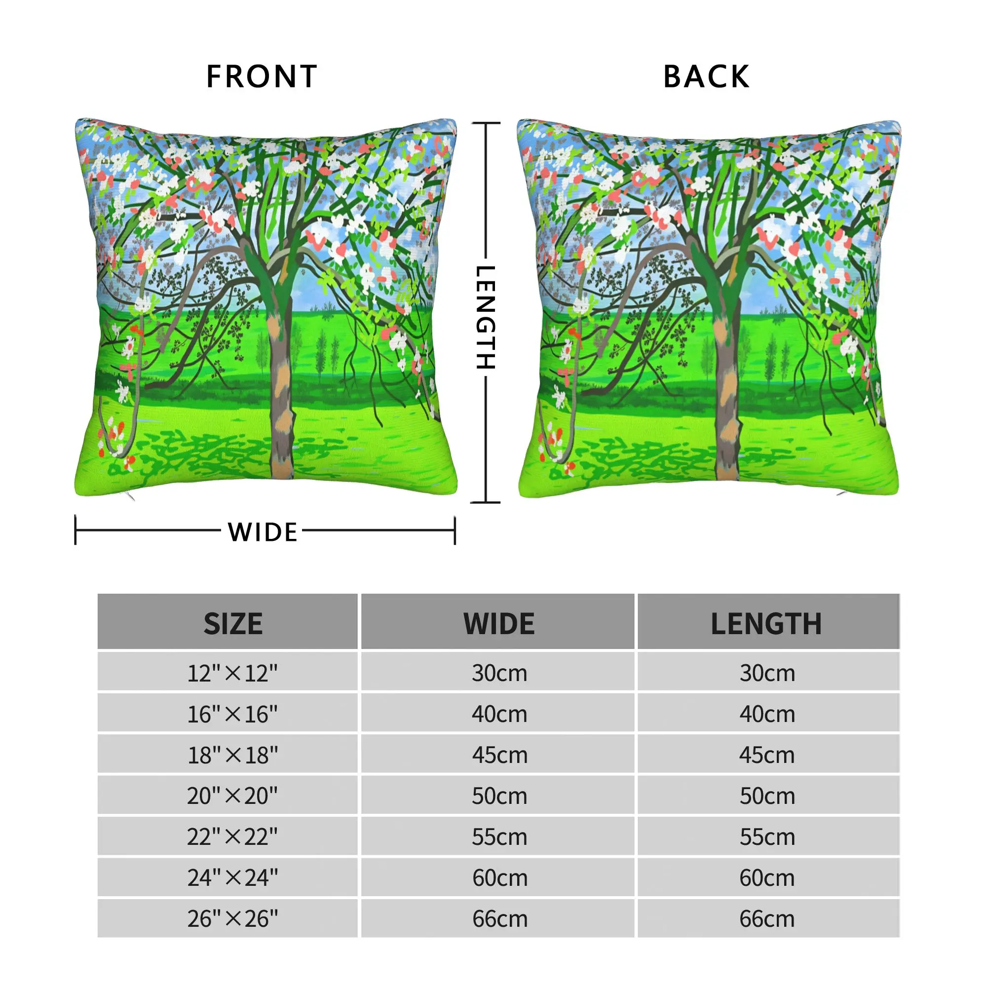 Pillow Cover David Hockney   Chicago Exhibition Poster  Morden Pillow Case For Sofa Bedroom Home Decor Pillowcases