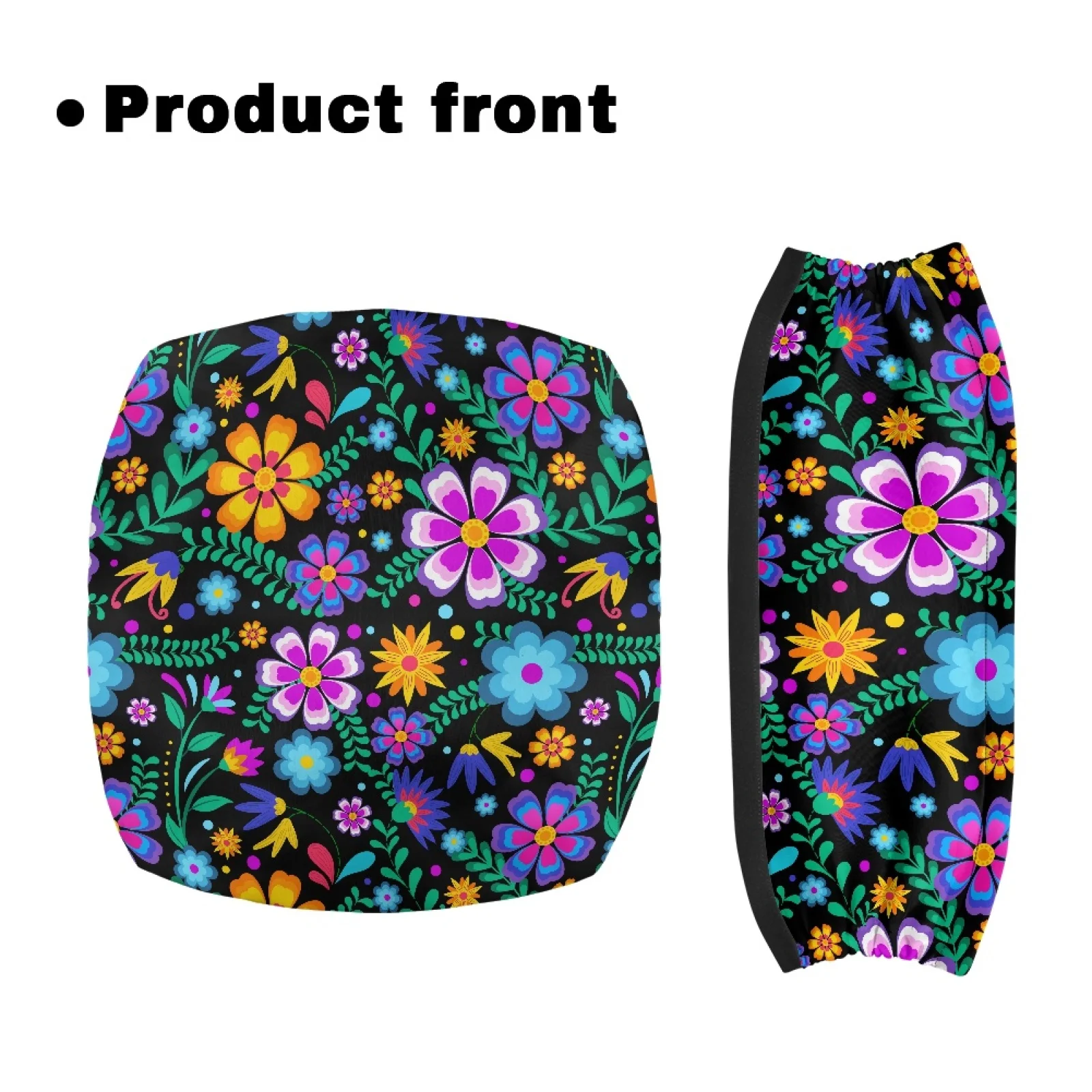 Coloranimal Floral Print Set of 2 Rollator Walker Seat Cushion Cover Polyester Rollator Seat Cover for Senior Ladies