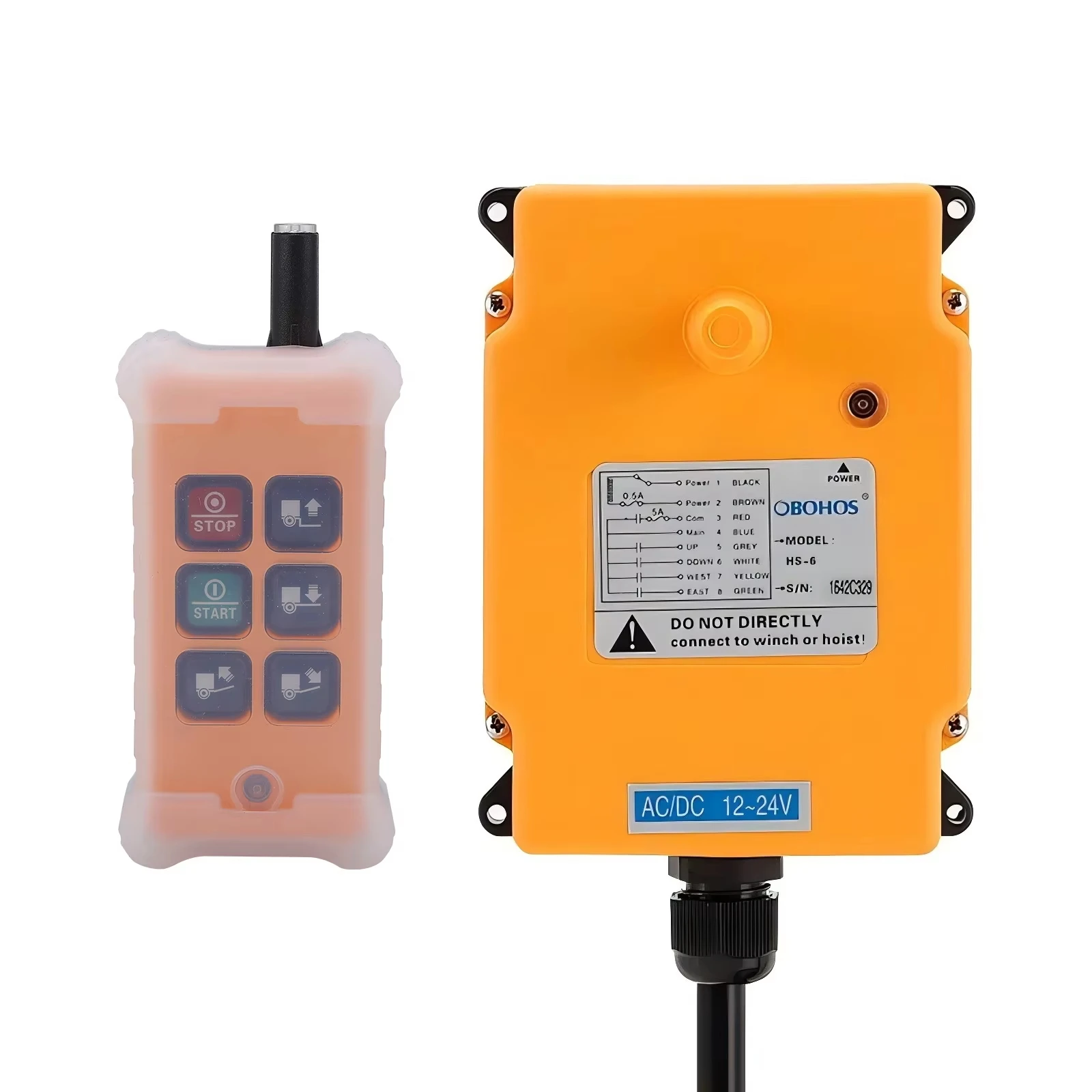 OBOHOS hs-6 6 チャンネルホイストクレーン無線コントローラシステム 