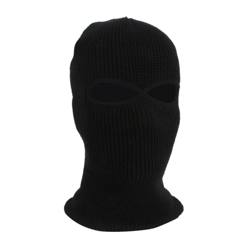 2-Hole Knitted Full Face Cover Hat Balaclava Hood Ski Cycling Winter Warm Mask Drop Shipping