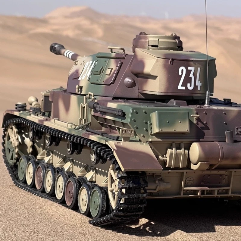 3859 Henglong Ku Bingke Niemiecki czołg IV F2 elektryczny zdalnie sterowany czołg z funkcją wydymiania model wojskowy zabawka dla chłopca