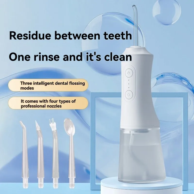 

A50Q-High-Power Electric Water Flosser-Portable Oral Irrigator With IPX7 Waterproof Rating Multiple Nozzle Options