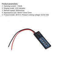 2S-8S 18650 Li-ion Lipo Lithium 5-30V Lead Acid Battery Level Indicator Tester LED Low Voltage Power Display Capacity Meter