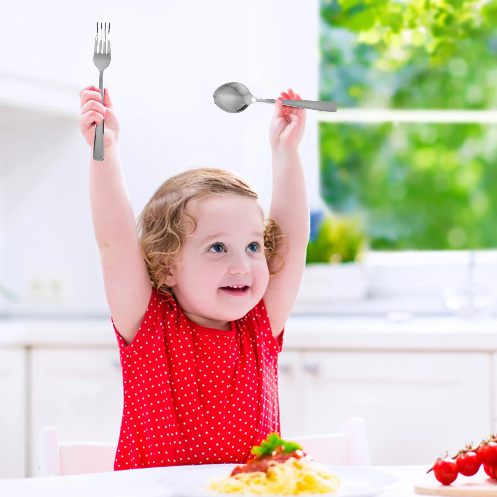 

4 Pieces Stainless Steel Cutlery Set 316 Mirror Polished Dinner Flatware Fork Spoons Can Perfect for Parties Camping Dishwasher