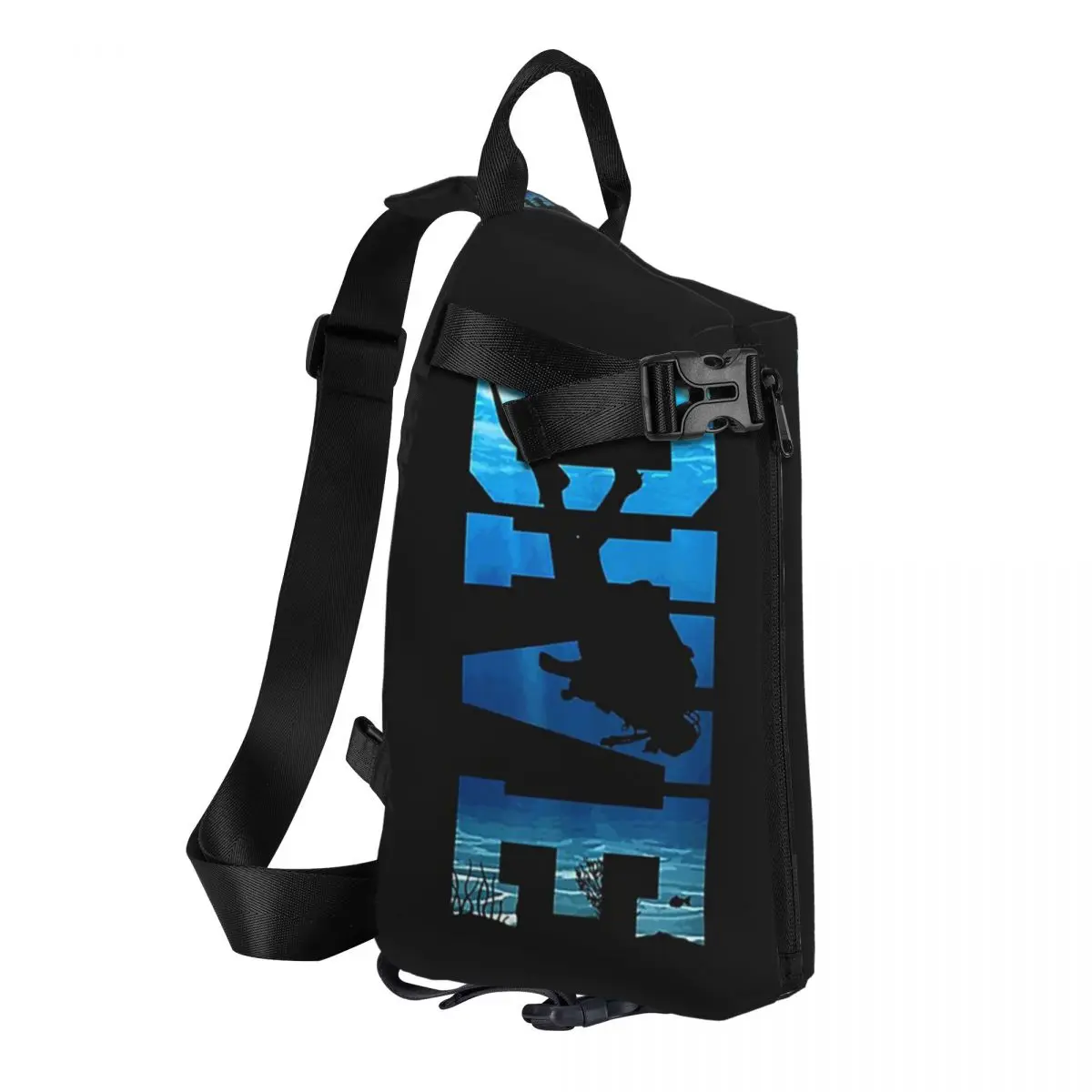 Scuba Diving DIVE Scuba Diver Gift Chest Bag Men Sling Crossbody Backpack Chest Bag Traveling Hiking Daypack Shoulder Bag