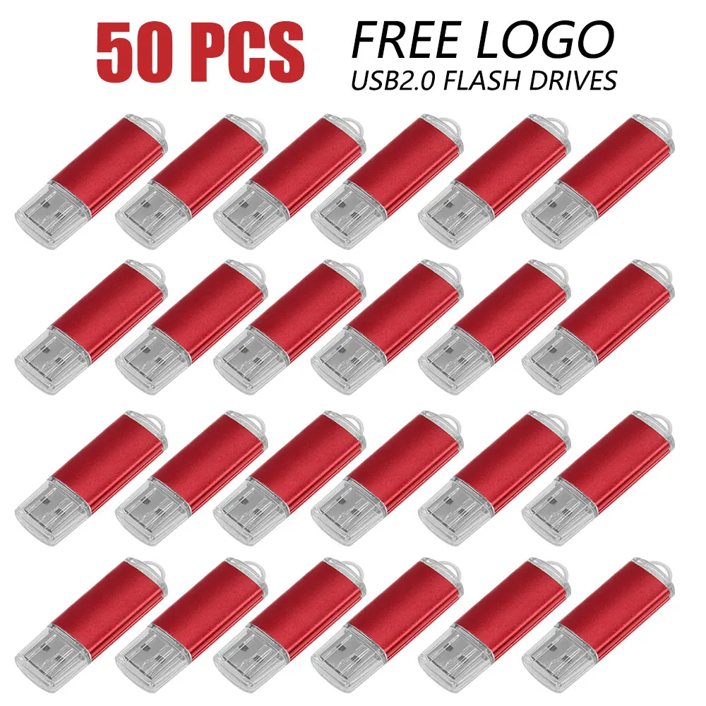 

50Pcs/Lot Original USB 2.0 Flash Drive 1GB 2GB 4GB 8GB Pen Drive 16GB 32GB USB Sticks 64GB Memory Flash Disk 128MB Free Logo usb